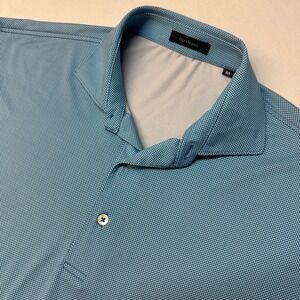Turtleson Golf Polo Shirt Mens Medium Blue Short Sleeve Performance TPC LOGO